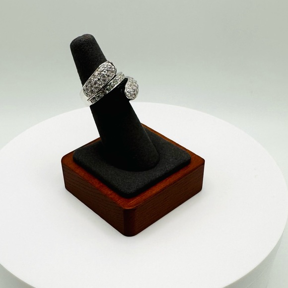 NWT Luxury Black Onyx Cubic Zirconia Bypass Ring - Picture 6 of 17